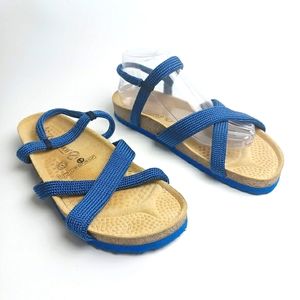 Arcopedico Santana blue strappy minimalist slingback sandals comfort size 41